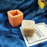 free shipping new arrival 3d honeycomb candle mold silicone clay mould candy mosse moulds