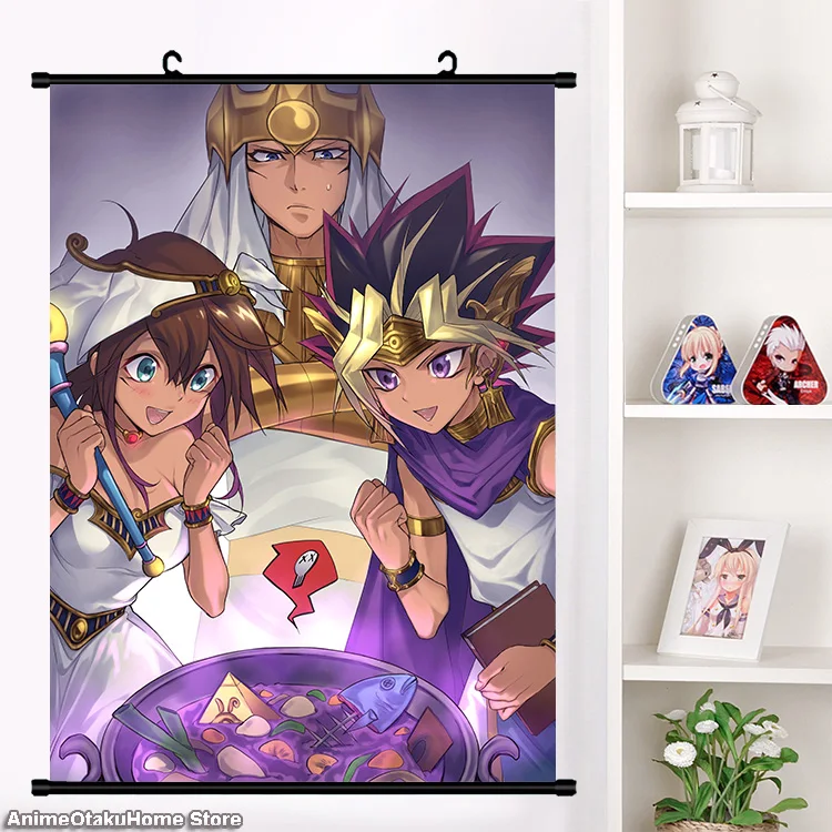 

NEW Anime Manga Yu-Gi-Oh! Yugi Muto ATEM Duel Pharaoh HD Wall Scroll Painting Hang Poster Home Decor Collectible Art Gifts