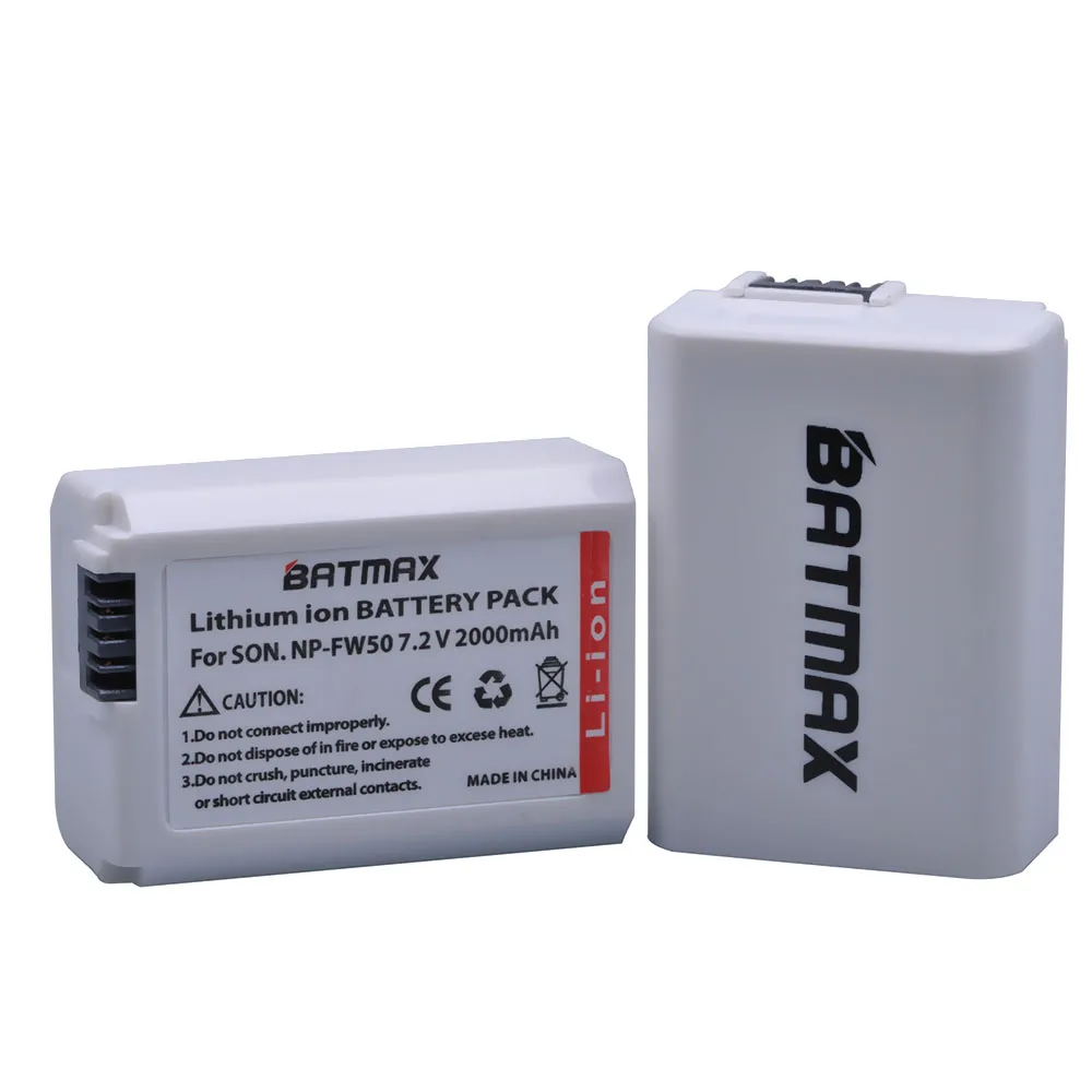 Аккумулятор Batmax для Sony NPFW50 np fw50 белый с аккумулятором NP FW50 |Цифровые аккумуляторы|