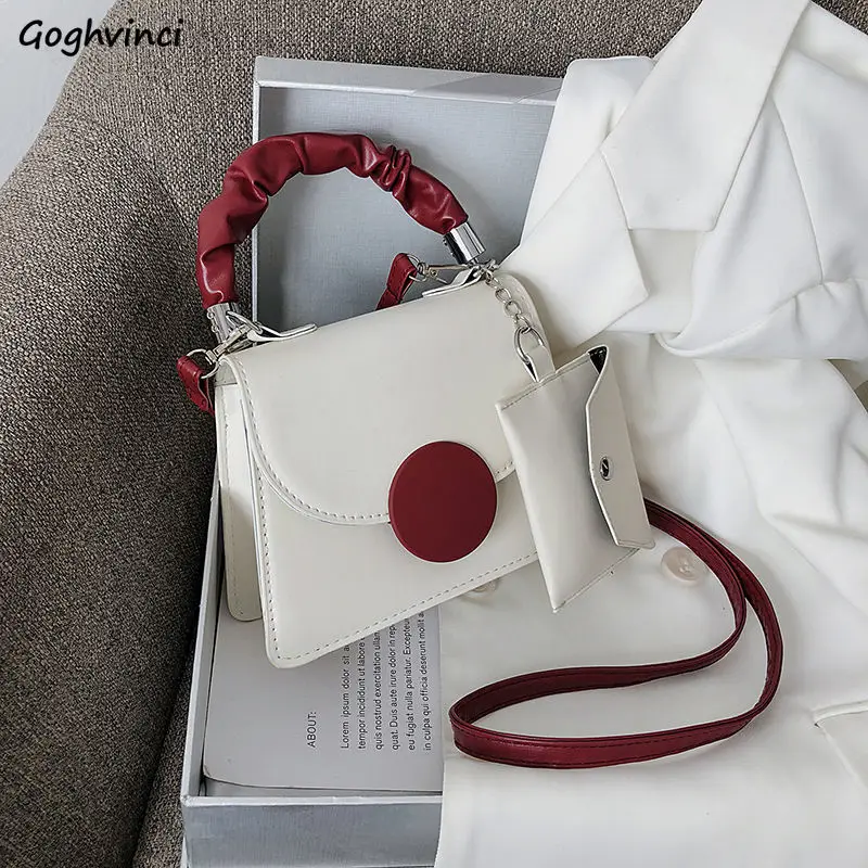 

Crossbody Bags Women PU Leather Luxury Designer Brand Ins Handbags Female Elegant Chic Korean Style All-match Patchwork Shoulder