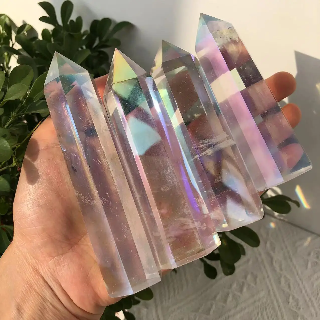 

1 шт., прозрачные кристаллические камни Aura Angel, палочка, минералы для плавления точки, подарок для украшения дома