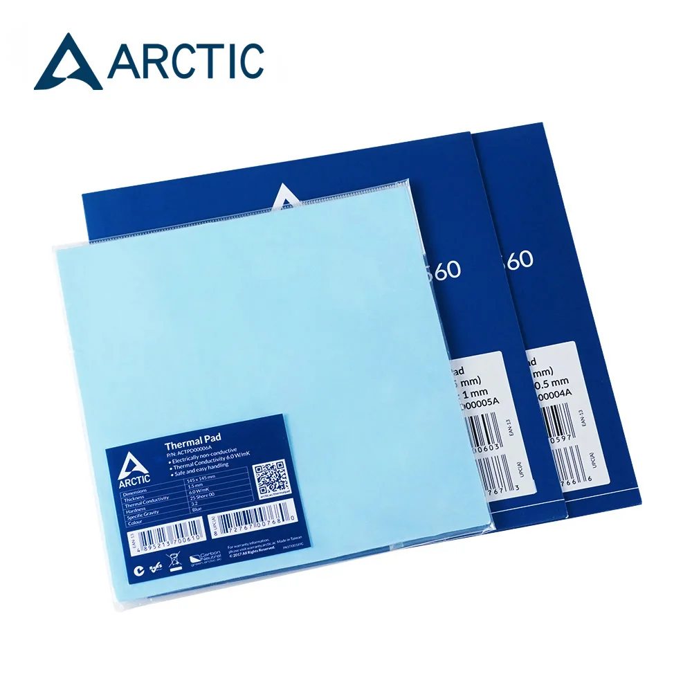Теплопроводная прокладка ARCTIC 6 0 Вт/мК теплопроводность 5/1 0/1 5 мм Теплопроводящая