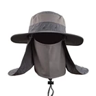 Шапка с защитой лица от УФ-излучения, широкими полями, для мужчин и женщин