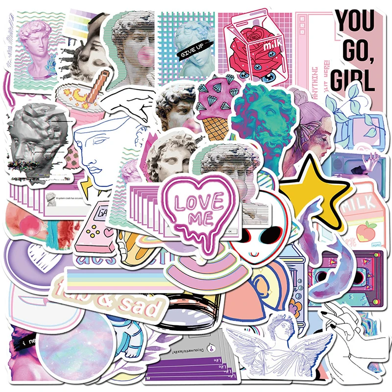 Наклейки для ноутбука компьютера скейтборда чемодана холодильника шлема 50 шт. |