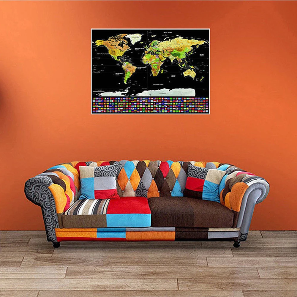 Горячая Распродажа записная книжка с надписью World Map персонализированный