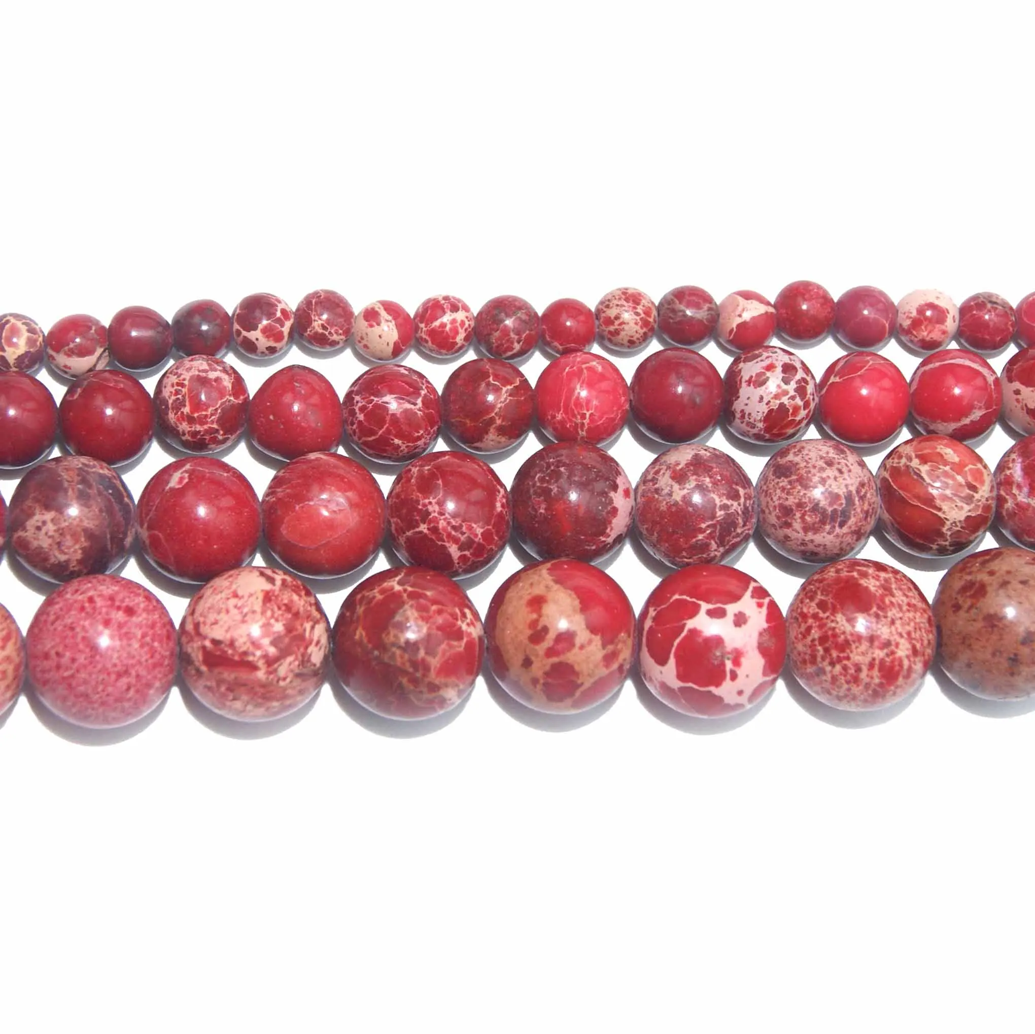 Бусины из натурального камня цвет красный морской осадок бриллиант 4 6 8 10 мм