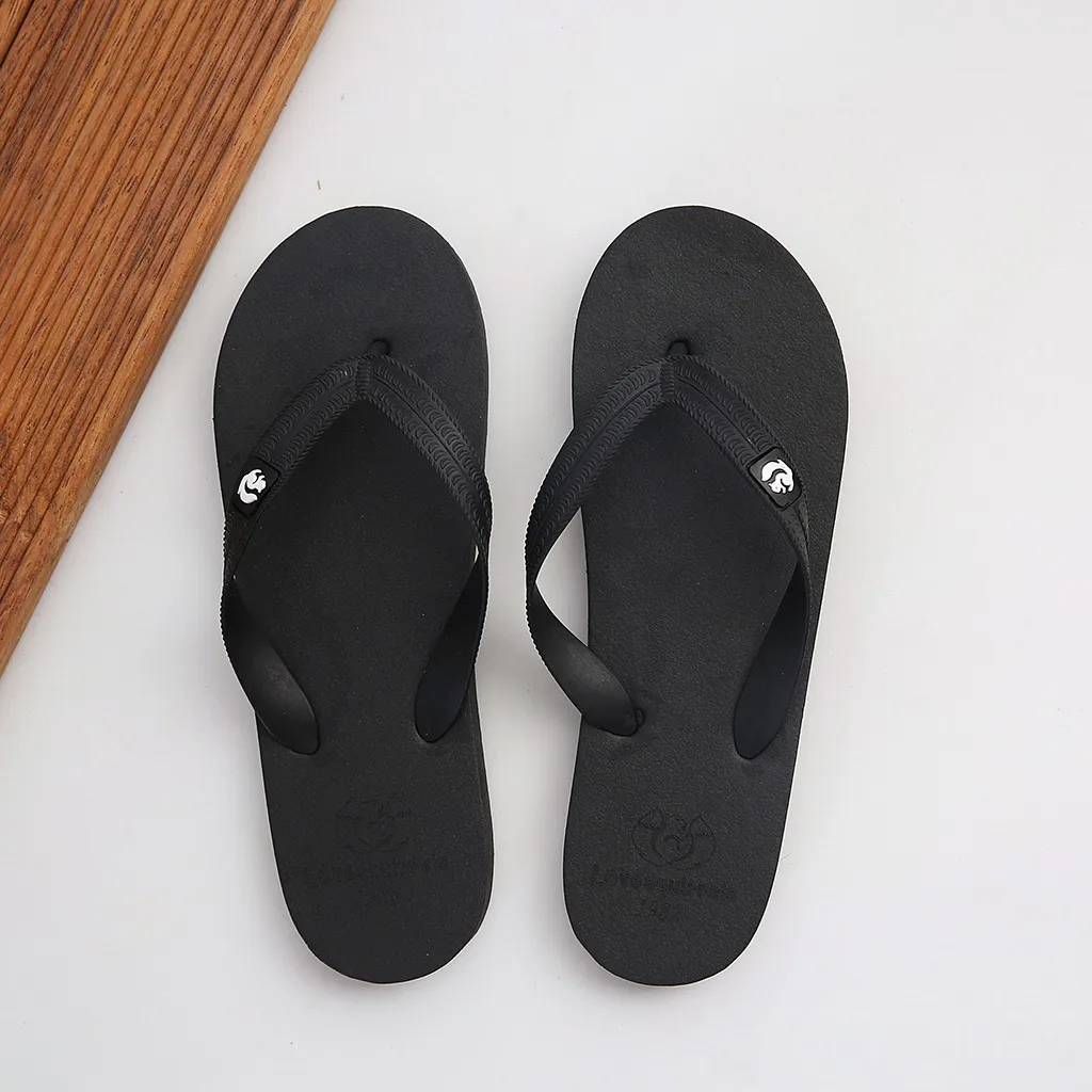 Шлепанцы мужские домашние Нескользящие сланцы для дома и пляжа однотонные