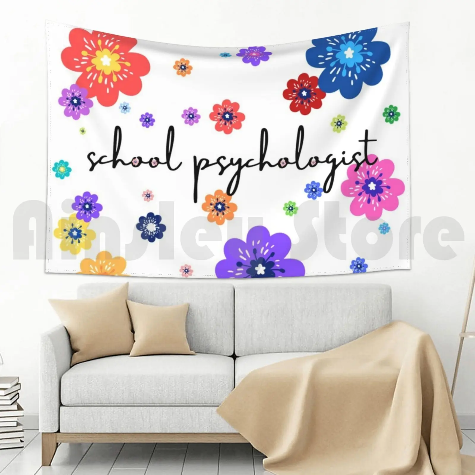Цветной гобелен школьный психолог гостиная спальня школа психология