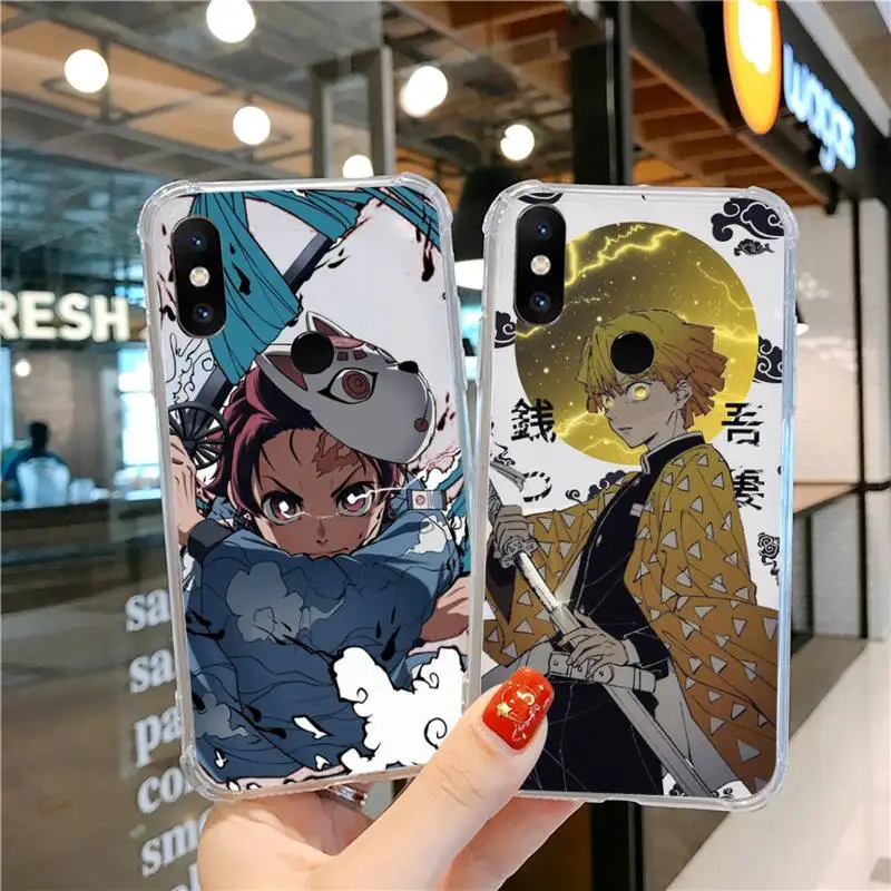 

Demon Slayer Kimetsu No Yaiba Phone Case Transparent For Xiaomi CC 9 11 MAX3 Mix3 MIX2 6X 8 5x 10S 11 10 X SE lite Pro