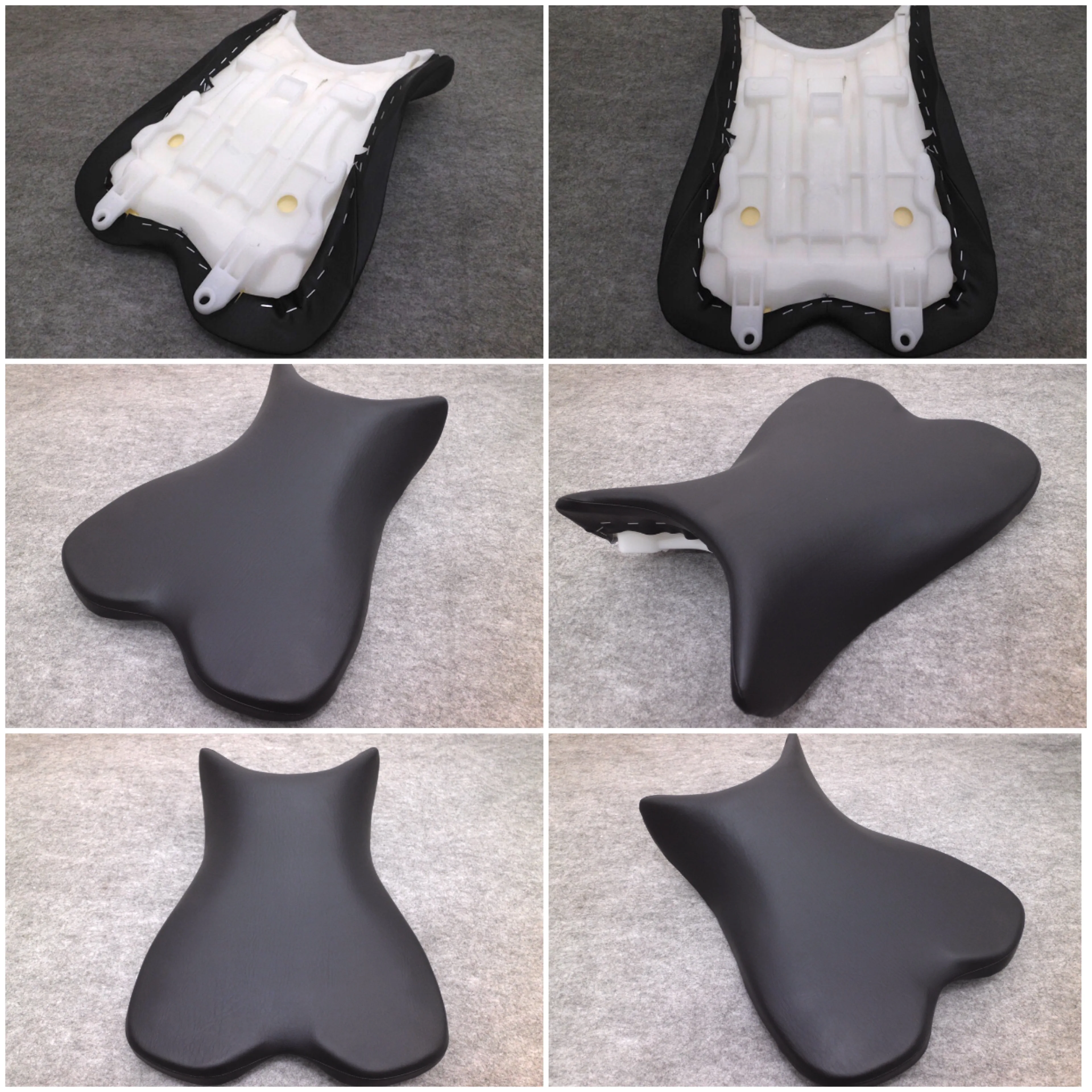 Черная передняя подушка для пассажирского сиденья Yamaha YZF R1 2009 2010 2011 09 10 11 Кожаная
