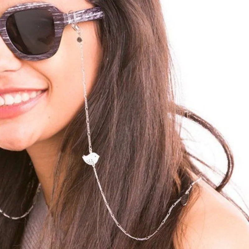 

Silver-plated Bird Pendant Glasses Neck Strap Chain Eyeglasses Necklace Metal Sunglasses Cord Lanyard Dangles Masks