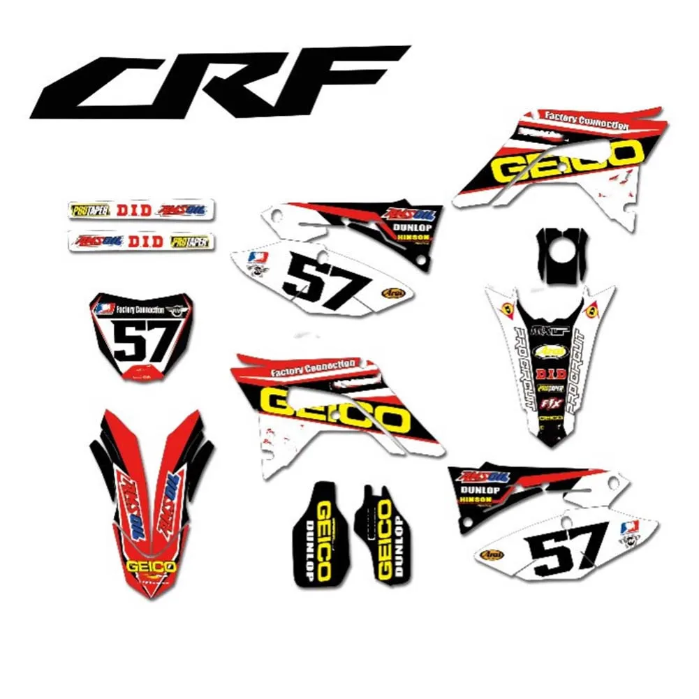 Индивидуальные графические фоны наклейки наборы наклеек для Honda CRF 450 CRF450R 2017 2018-2020