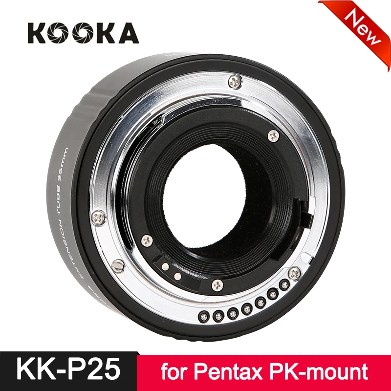 Kooka KK-P25 металлическая удлинительная трубка AF с автофокусом ttl для Pentax PK-Mount PK DSLR SLR камера Макросъемка крупным планом 25 мм