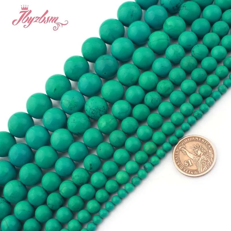4 6 8 10 12 16mm Round Beads Ball Blue Turquoises Natural Stone For DIY Necklace Bracelets Jewelry Making 15&quotFree Shipping | Украшения