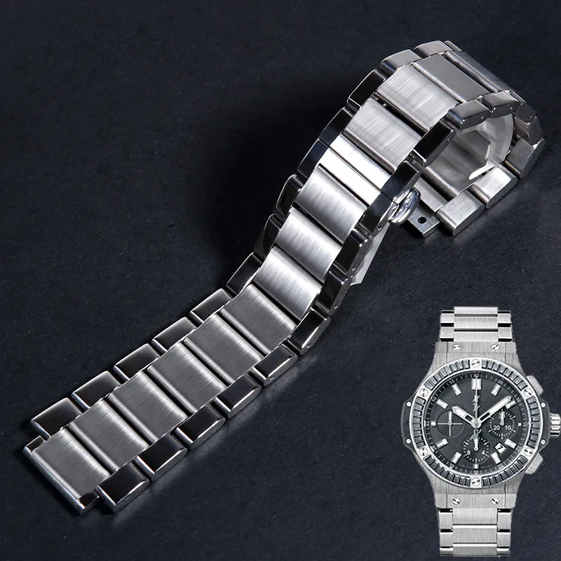 Браслет мужской из нержавеющей стали с выпуклым отверстием серебристый