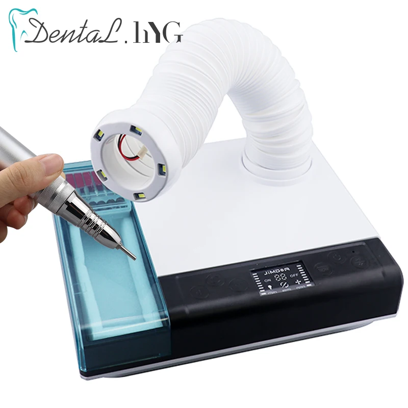 65W 35000RPM 2-in-1 Dust Collector Extractor Dental Vacuum Cleaner Dental Lab Equipment Dust Suction Machine for Polishing