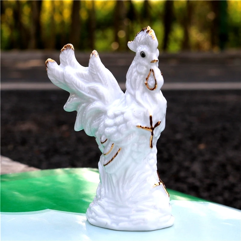 Керамическая фигурка цыпленка привлекающая тепло фарфоровый петух миниатюрная