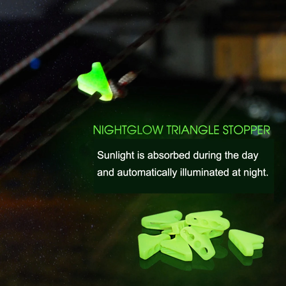 Camping Accessories 10pcs Outdoor Luminous Rope Fluorescent Buckle Tent Triangle Safety Alert for Campings Hiking Picnic | Спорт и