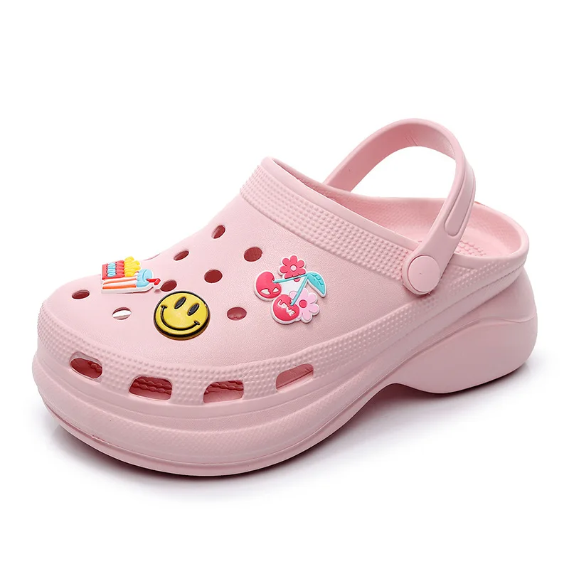 

New summer fashion heighten two toe-set, EVA wrapped head, thick sole, beach shoes, breathable hollow slippers