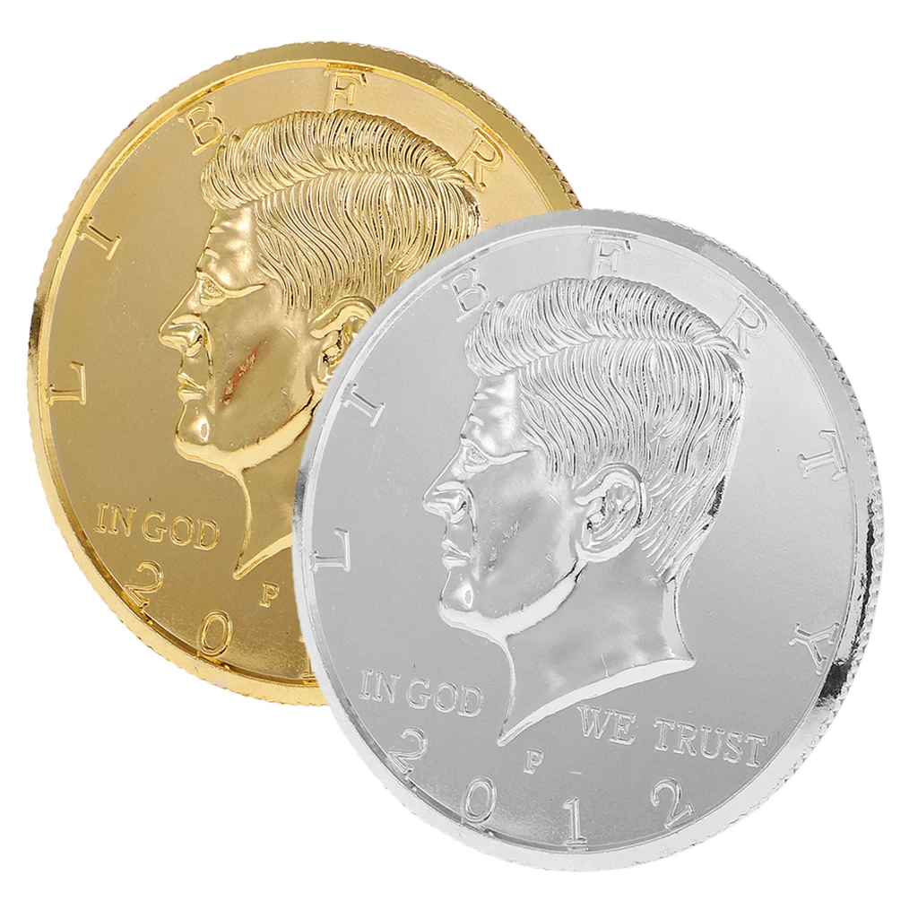 Двухстороннее Металлическое Производство Jumbo Magic Coin волшебный трюк Prop | Игрушки и