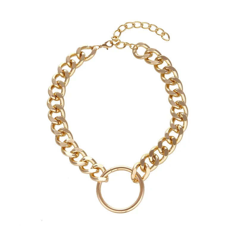 Готическое длинное ожерелье-чокер с цепочкой для женщин и мужчин массивное