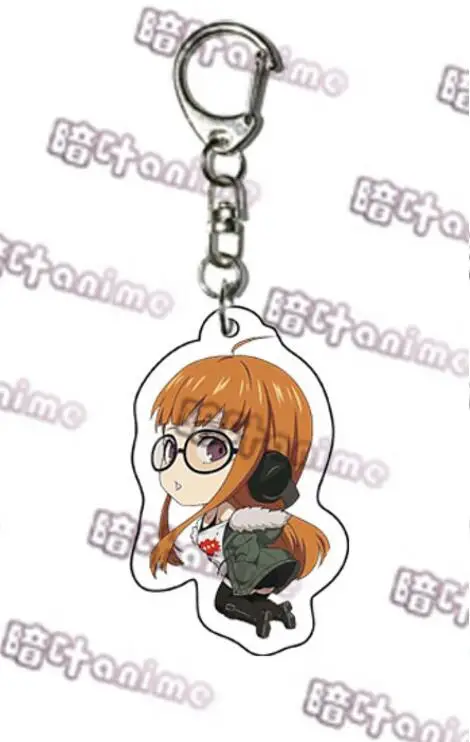 Шампанское Аниме Persona 5 Ren Amamiya Morgana Ryuji Sakamoto Ann Takamaki Makoto Niijima Косплей акриловый брелок кулон брелок с игрушкой подарок - Цвет: Шампанское