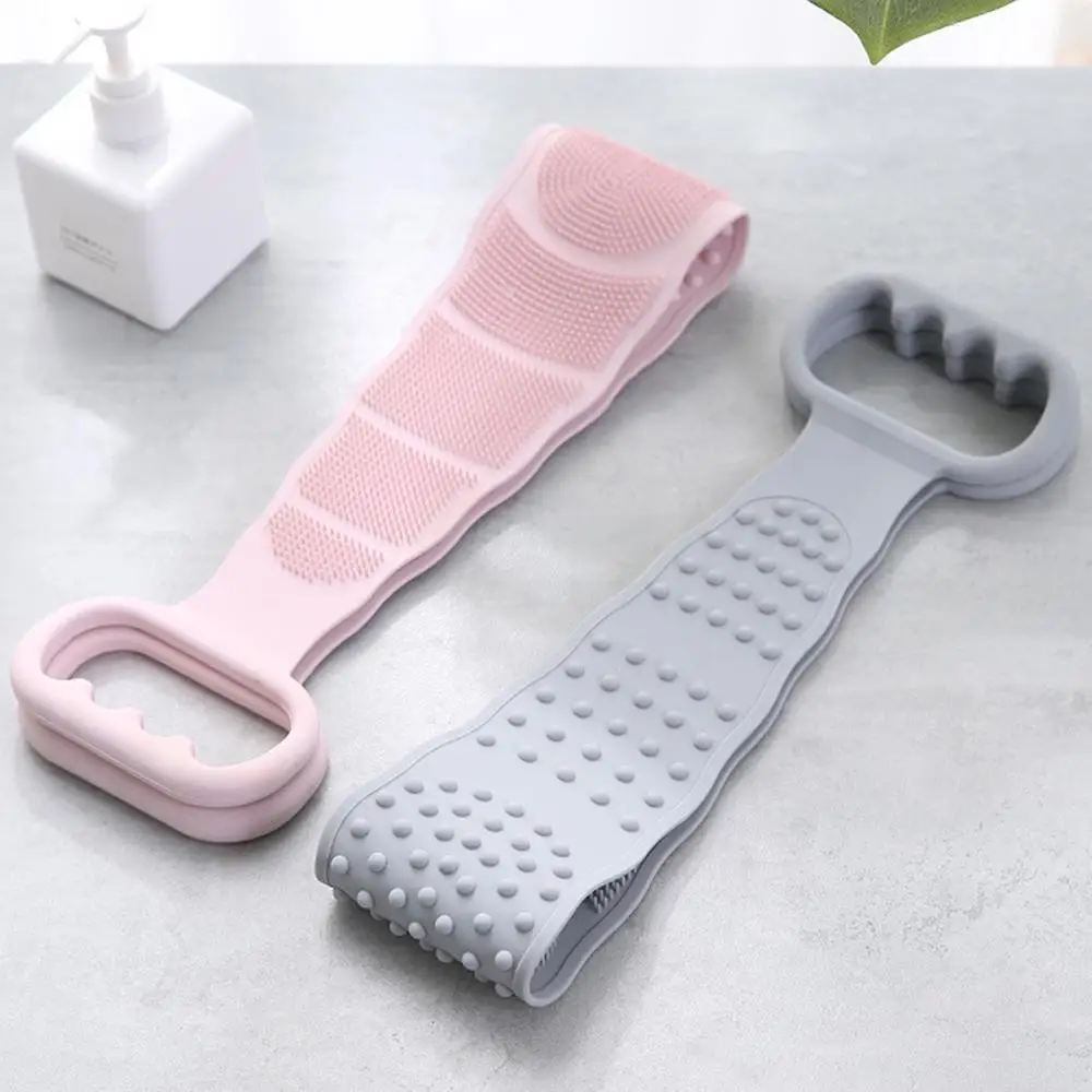 Magic Silicone Brushes Bath Towels Rubbing Back Mud Peeling Body Massage Shower Extended Scrubber Skin Clean Bathroom | Дом и сад