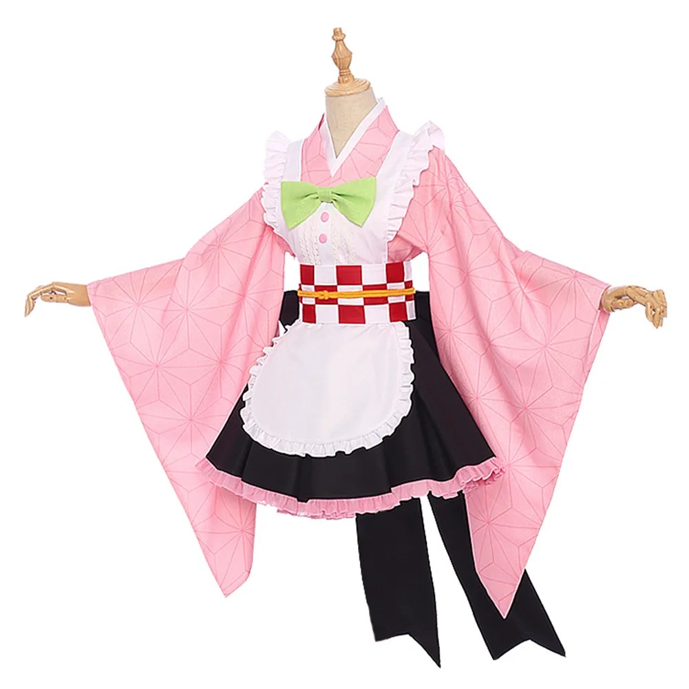 

Demon Slayer Kimetsu no Yaiba Cosplay Costume Dress Maid Outfit Kimono Outfit