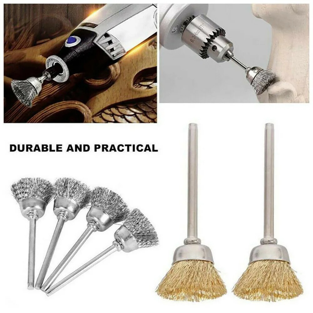 

47pcs Durable Wire Brushes Stainless Steel Brass 5mm-25mm Polishing Buffing Tool Kit