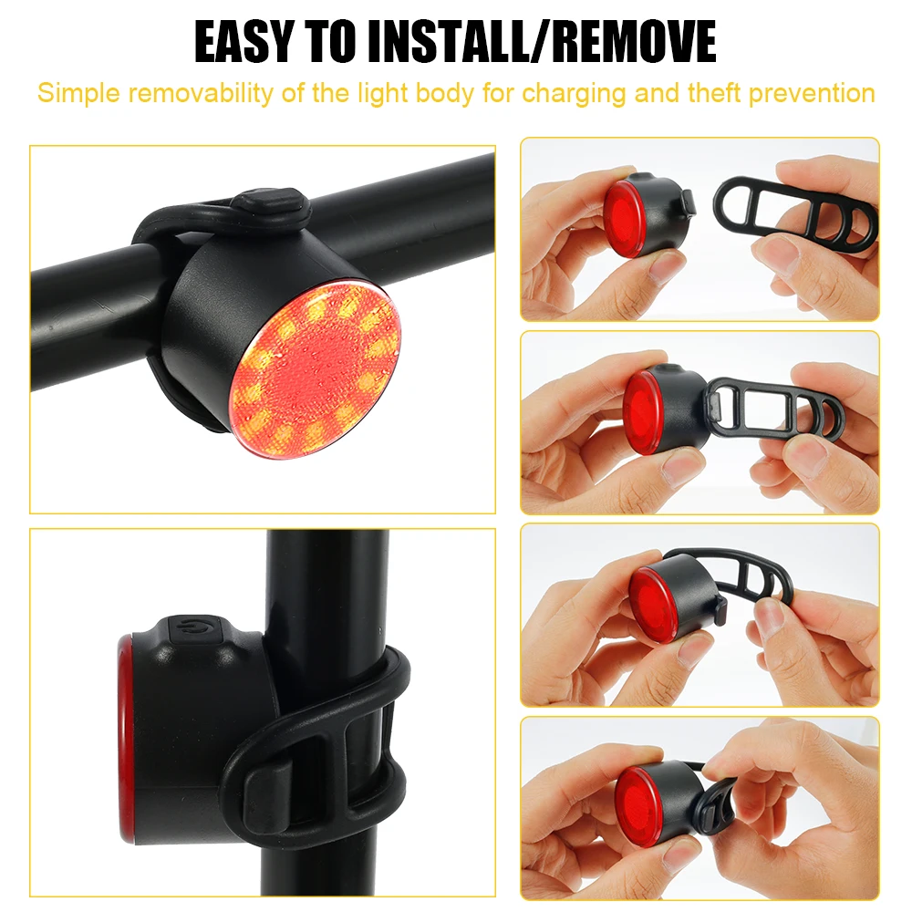 

Bike Bicycle Light Multi Lighting Modes Bicycle Light USB Rechargeable Mountain Cycle Front Back Headlight Bicycle Accessories