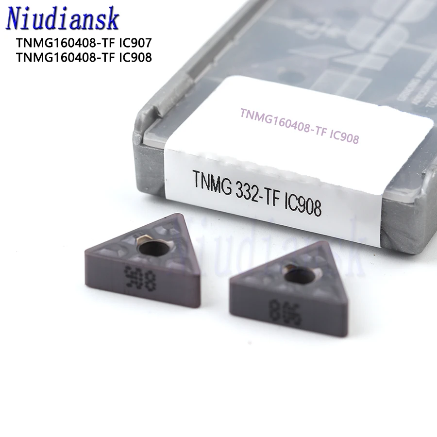 TNMG160408 TF IC907 IC908 твердосплавные вставки внешний токарный инструмент станок с ЧПУ Металлические Токарные