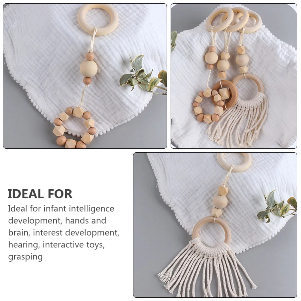 

3 Pcs 1 Set Exquisite Playthings Baby Teethers Adorable Fitness Toys (Khaki)
