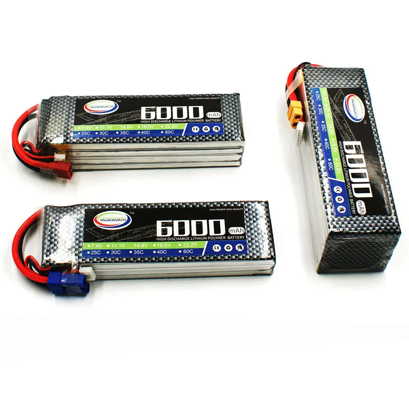 

Rechargeable Batteries 4S 14.8V RC Toys LiPo Battery 6000mAh 60C For RC Aircraft Drone Airplane Car Boat Quadrotor Burst 120C