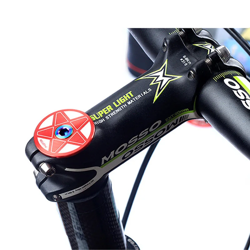 

RISK Bicycle Ahead Set Bolt Stem Top Cap Cover Fixing Screw Bike Headset Titanium MTB Screws for Star Nut M6x30/35/40/50mm
