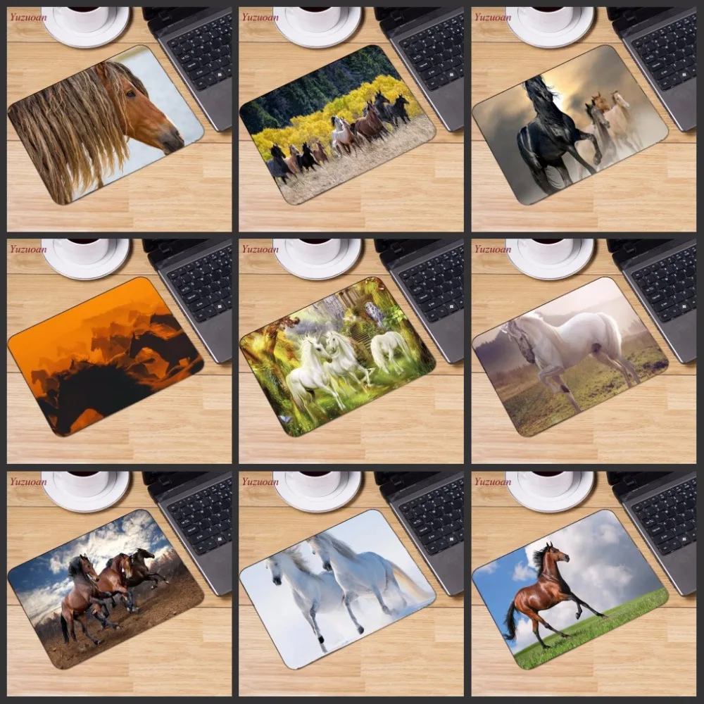 Yuzuoan Забавный Удобный коврик для мыши с лошадью и животными игровой размер 180*220*2 - Фото №1