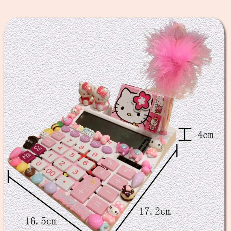 Набор из 3 предметов Милые Роскошные Стразы Кристалл бриллиант DIY Kitty калькулятор