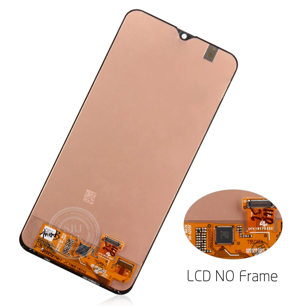 AMOLED экран для samsung Galaxy A20 ЖК сенсорный дигитайзер сенсор стекло в сборе для samsung A20e дисплей A205 A205F A205FD