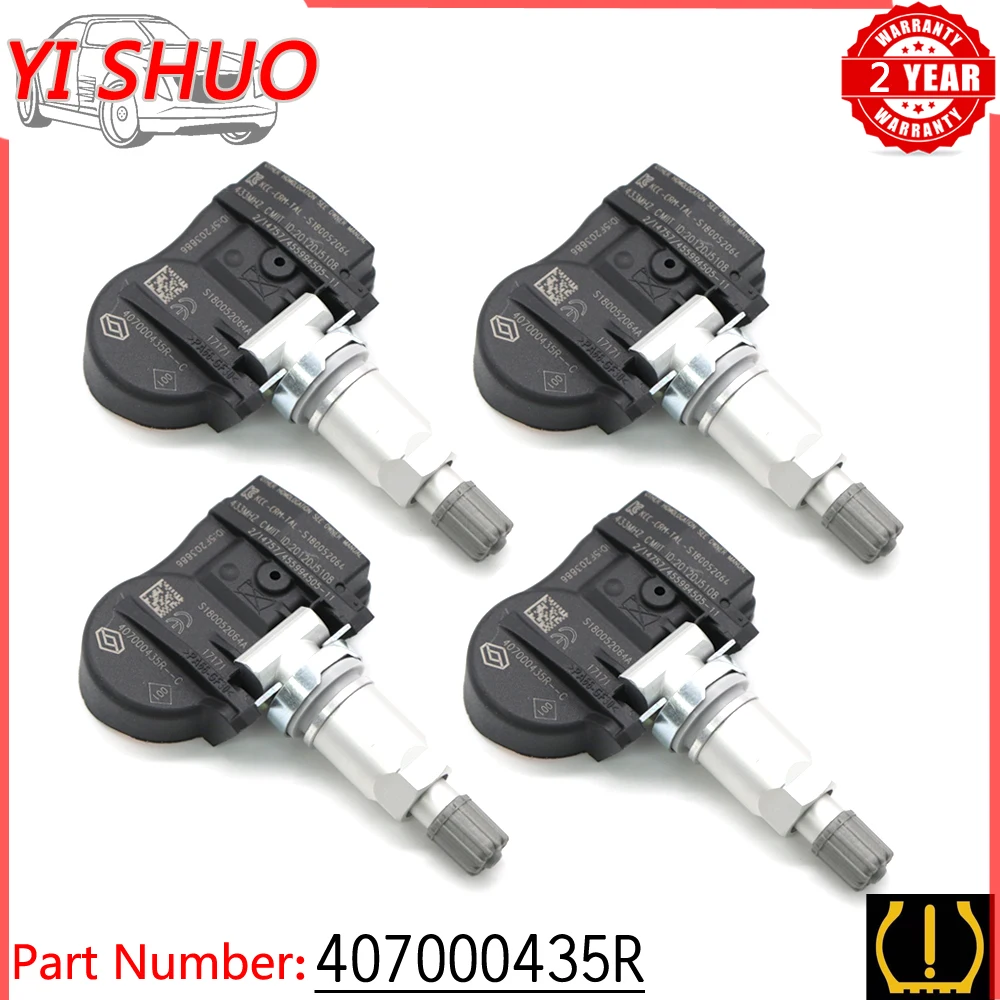 

Car TPMS Tire Pressure Sensor Monitoring Alarm System 407000435R S180052004 for Renault Laguna Grandtour 2007-2016 433Mhz