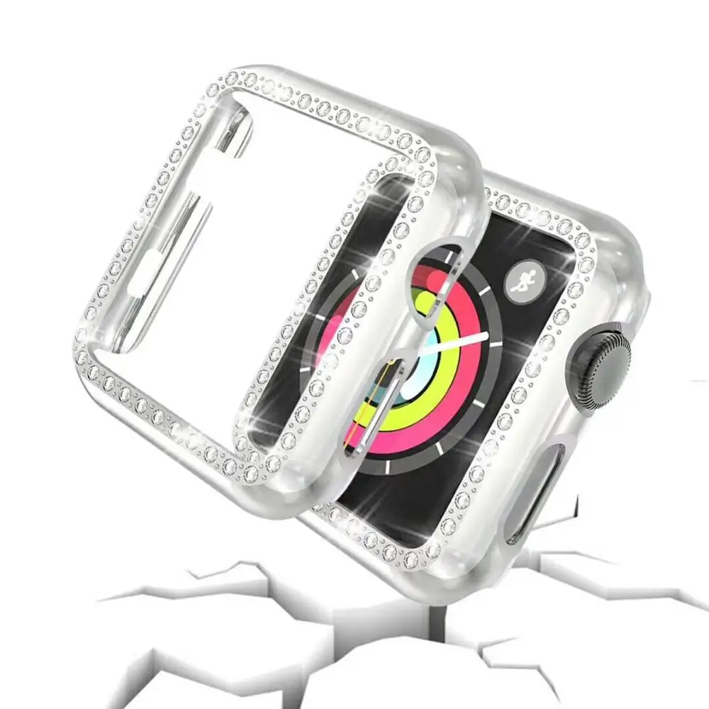 Лидер продаж Алмазный чехол для Apple watch серии 5 ремешок 40 мм 44 38 42 iwatch бампер 4 3 2 1 |