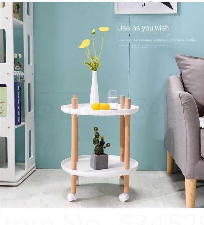 N2B Living room storage mobile coffee table Nordic side simple sofa cabinet corner multifunctional dining car |