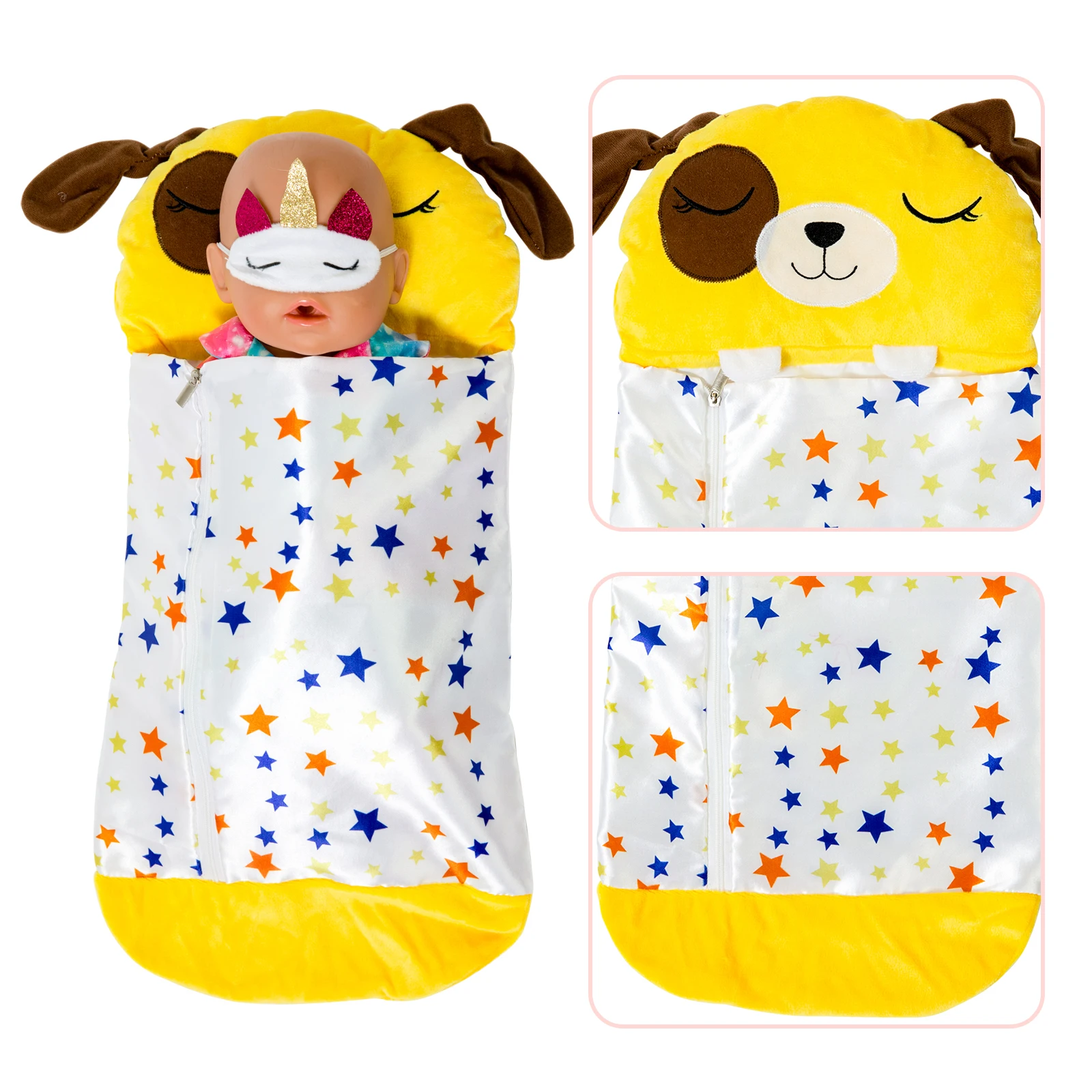 

Baby New Born Fit 18 inch 43cm Doll Clothes Accessories Rainbow Star Unicorn Sleeping Bag Clothes For Baby Birthday Gift