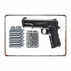 Воздушный пистолет Bb Bistol Isaazon, пистолет 5,5 мм 22 калибра, металлический постер, настенная панель, художественная доска, аксессуары для украшения дома