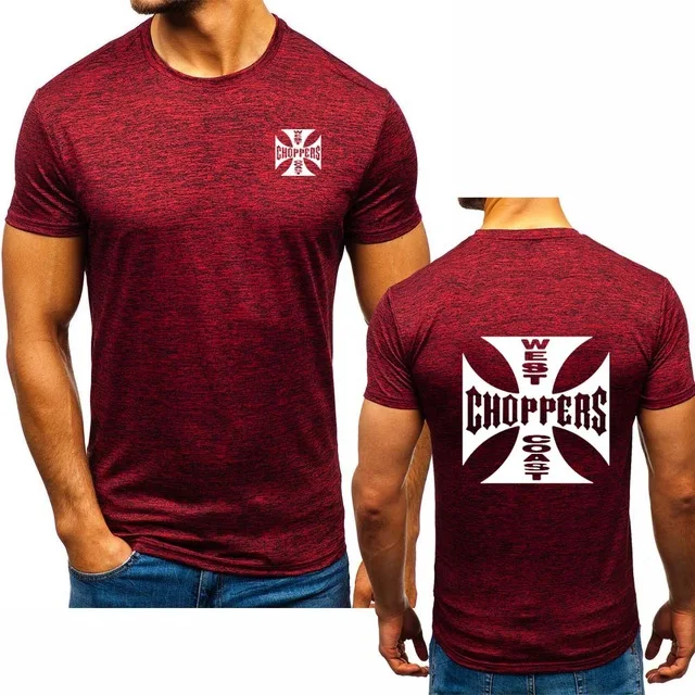 Летняя мужская футболка West Coast с принтом короткий рукав мужской повседневный