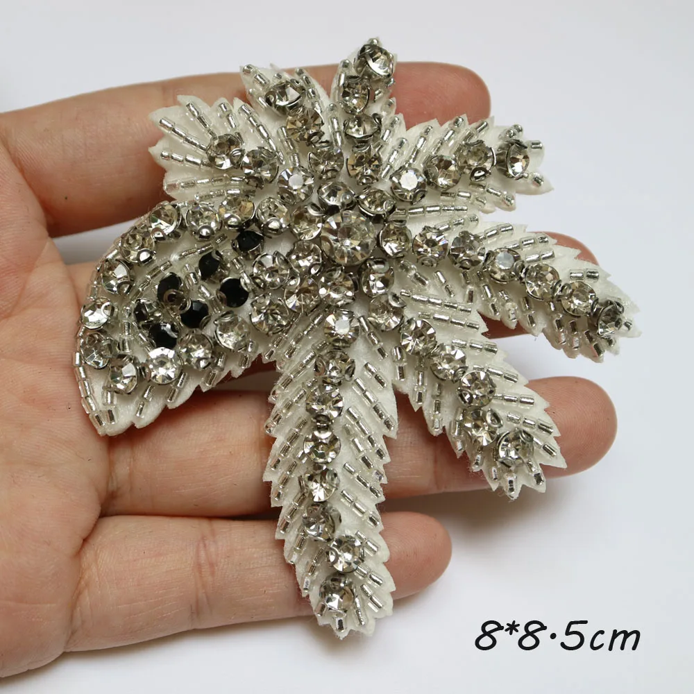 1 шт. Цветочные аппликации из бисера патчи для одежды Сделай Сам пришить стразы