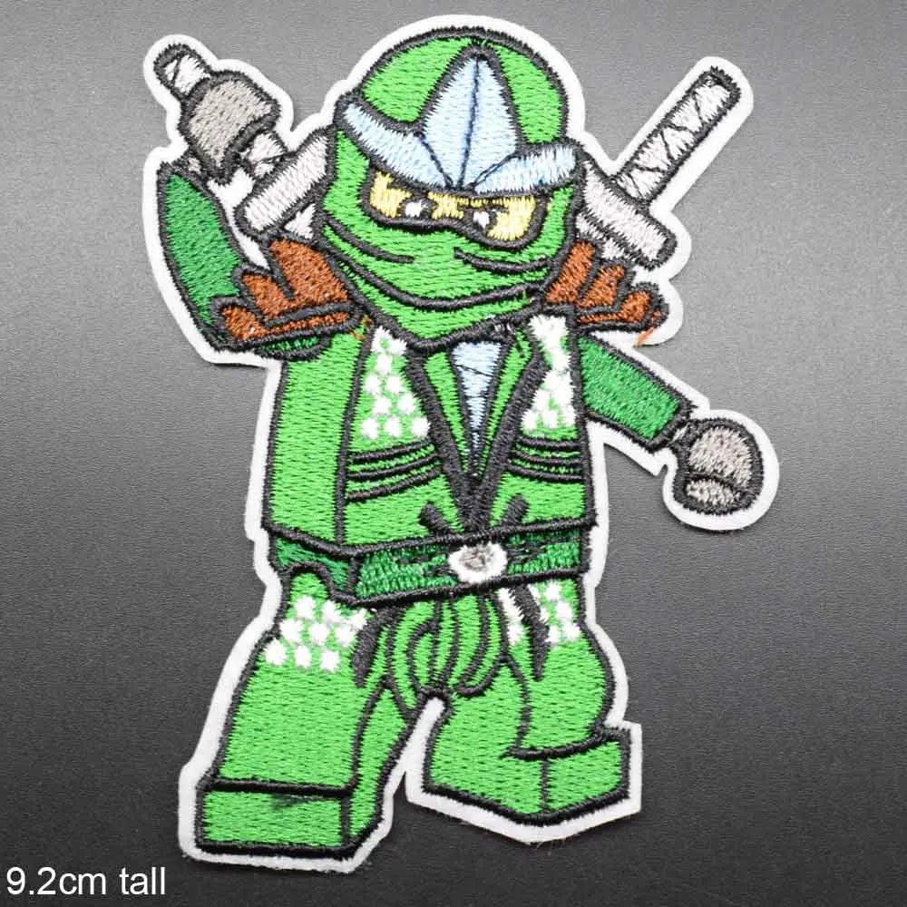 Крутая Красная Зеленая ниндзя железная кружевная ткань ninjagoo патчи для одежды наклейки одежды оптом