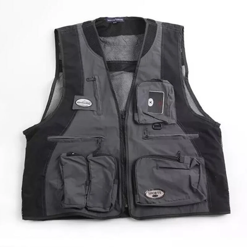 Жилет для рыбалки пар жилет фотосъемки комбинезон с несколькими карманами
