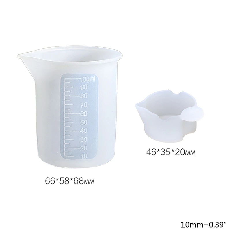 

12 Pcs/Set Nonstick Silicone Measuring Cup Card Slot Cup Mixing Dispensing Cup DIY UV Epoxy Resin Tools