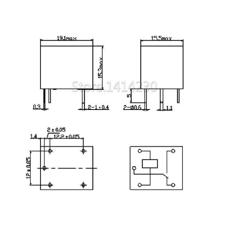 2 шт. 6 В постоянного тока реле питания SRD-06VDC-SL-C T73-6V 5Pin PCB тип SRD-6VDC-SL-C | Обустройство