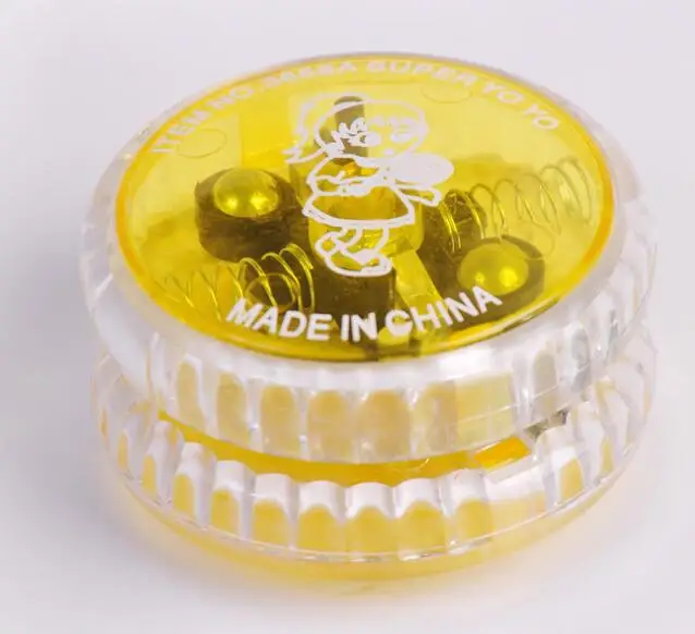 Yellow Huilong креативная светящаяся маленькая игрушка красочная йо-йо с электронной вспышкой йо-йо Игрушки Для Жонглирования Детей Божья коровка профессиональная - Цвет: Yellow