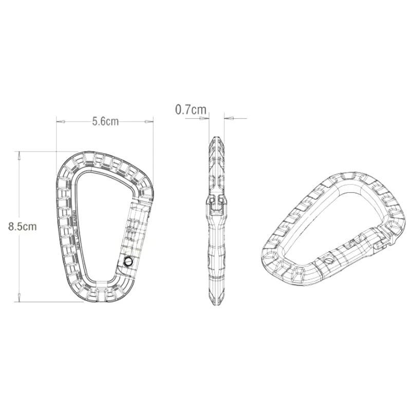 D образное кольцо Карабин Отдых средство для выживания на открытом воздухе